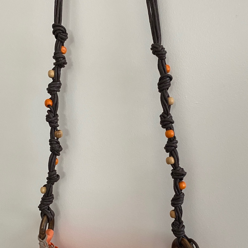 Orange Knit Crossbody Bag - Picture 5 of 5